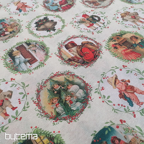 Tessuto per decorazioni natalizie VICTORIAN CHRISTMAS