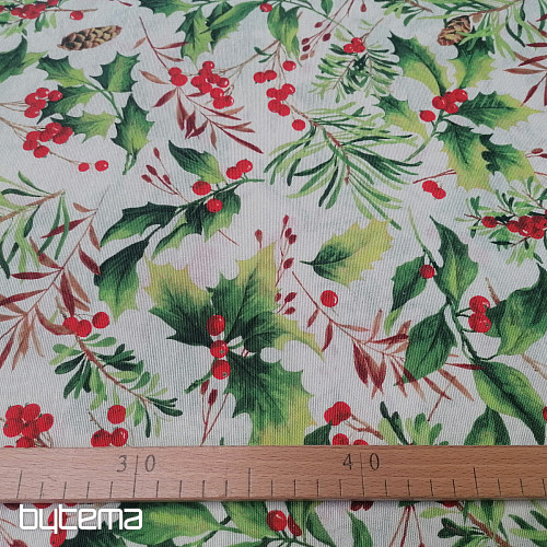 Tessuto decorativo natalizio Holly 3