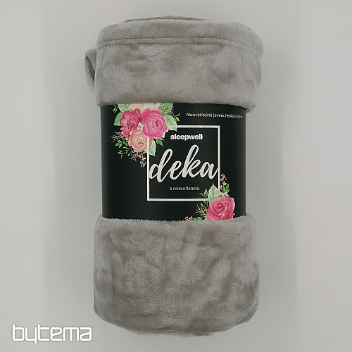 Coperta IN MICROFLANELLA GRIGIO CHIARO