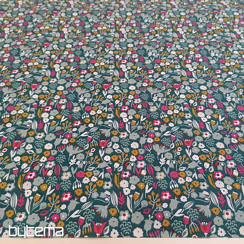 Tessuto di cotone AXEA fiori di kerosene
