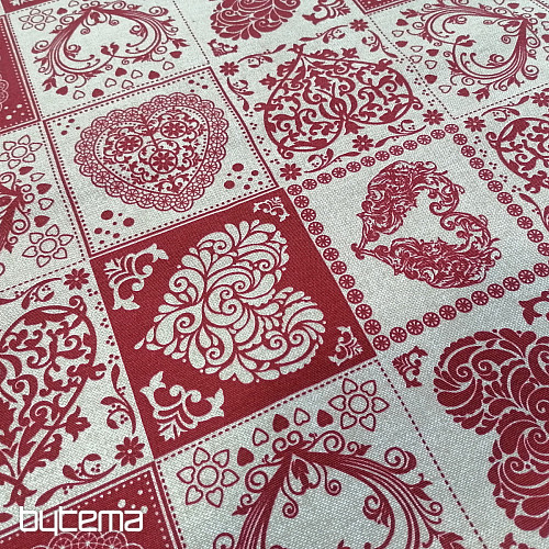 Tessuto decorativo AMORE GRANATO rosso