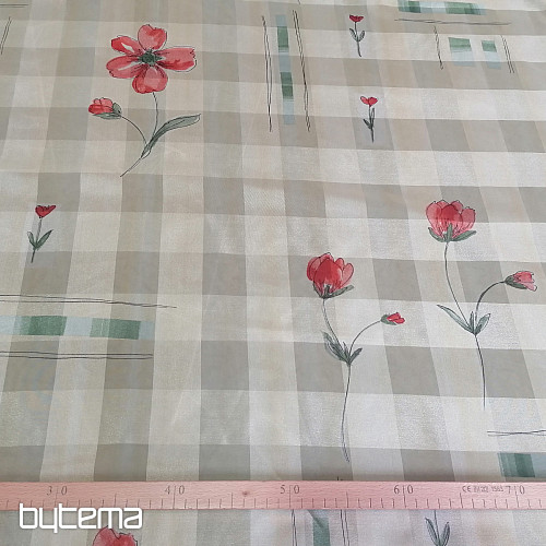 TENDA GIALLA CON I FIORI