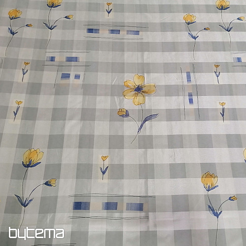 Tenda in voile grigio-verde