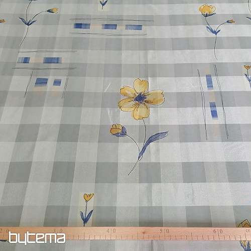 Tenda in voile grigio-verde