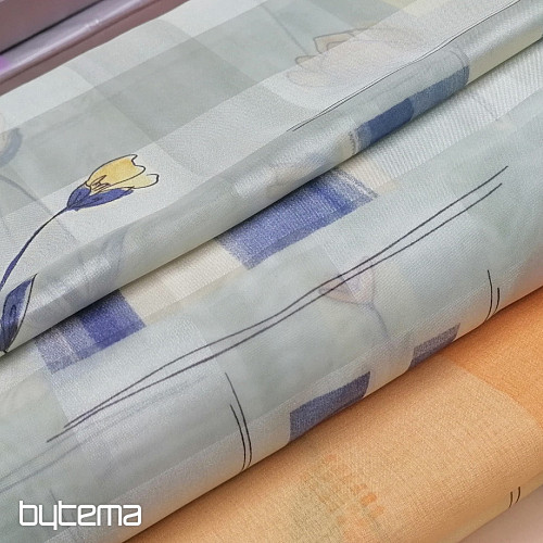 Tenda in voile grigio-verde