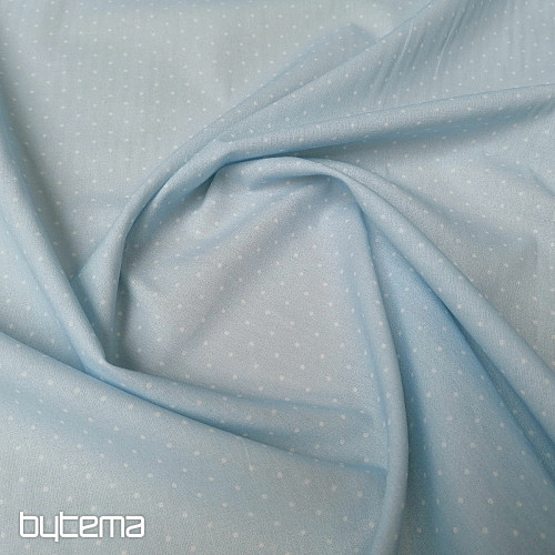 Tessuto di cotone a pois blu St.