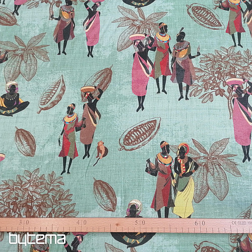 Tessuto decorativo Verde Africa