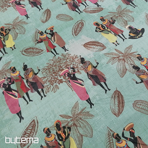 Tessuto decorativo Verde Africa