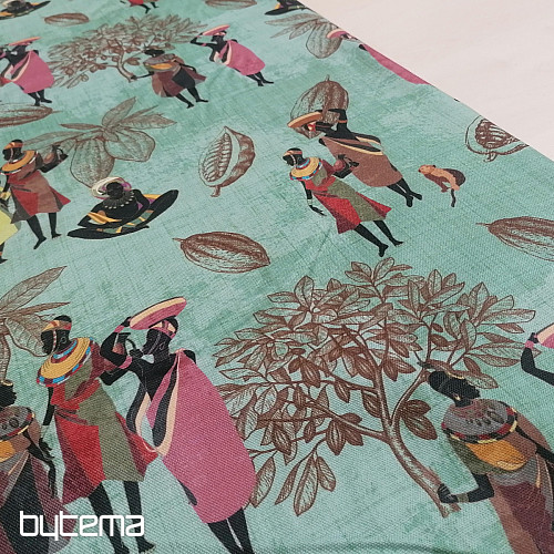 Tessuto decorativo Verde Africa