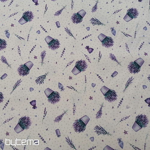 Vaso da fiori in tessuto decorativo color lavanda