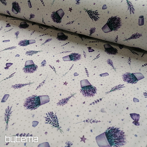 Vaso da fiori in tessuto decorativo color lavanda
