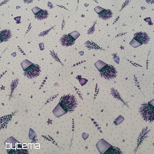 Vaso da fiori in tessuto decorativo color lavanda