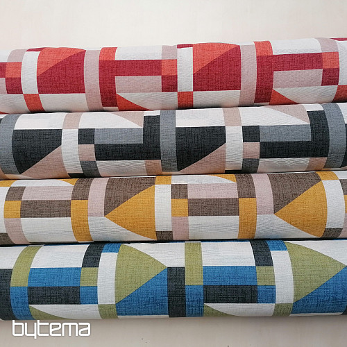 Tessuto decorativo Geo rosso