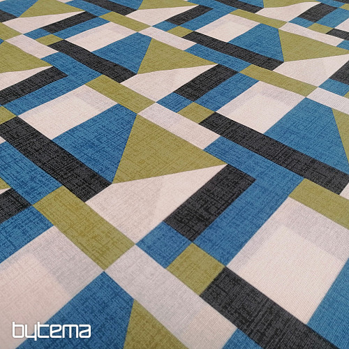Tessuto decorativo Geo blu
