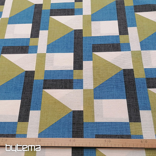 Tessuto decorativo Geo blu