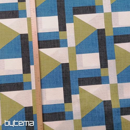 Tessuto decorativo Geo blu