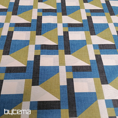 Tessuto decorativo Geo blu