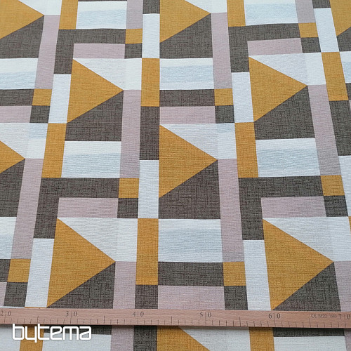 Tessuto decorativo Geo giallo