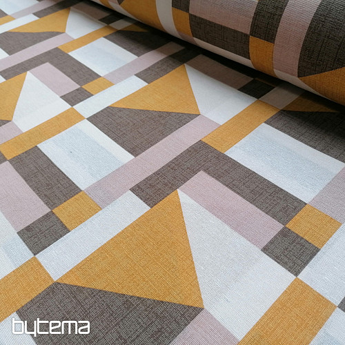 Tessuto decorativo Geo giallo