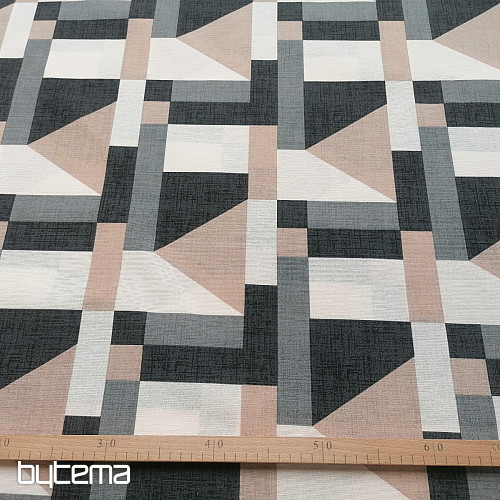 Tessuto decorativo Geo grigio
