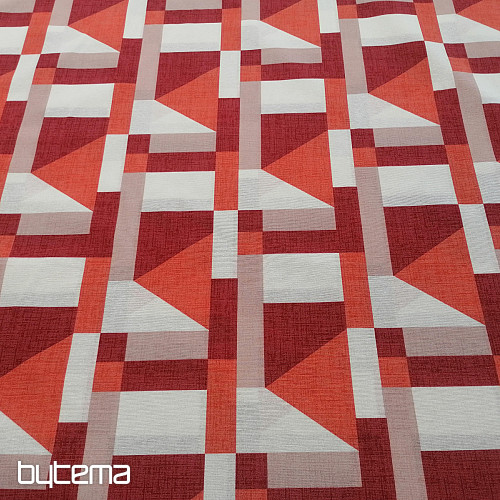 Tessuto decorativo Geo rosso