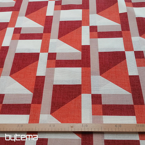 Tessuto decorativo Geo rosso