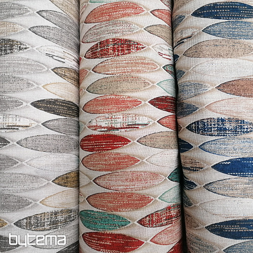 Tessuto decorativo Surf rosso-turchese