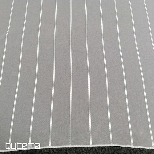 Tenda in voile bianco a righe 265 cm
