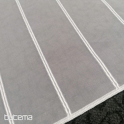 Tenda in voile bianco a righe 265 cm