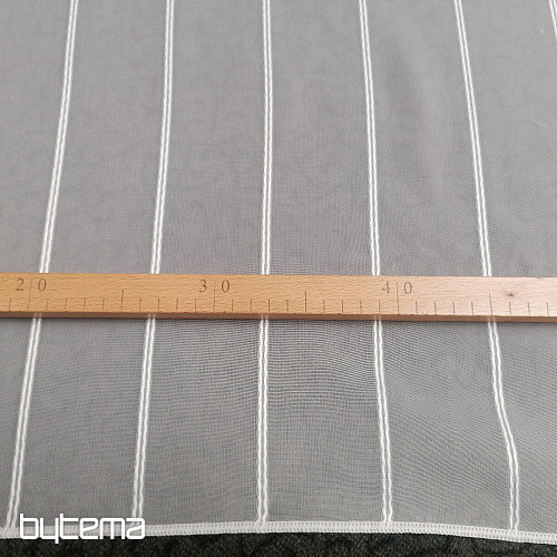 Tenda in voile bianco a righe 265 cm