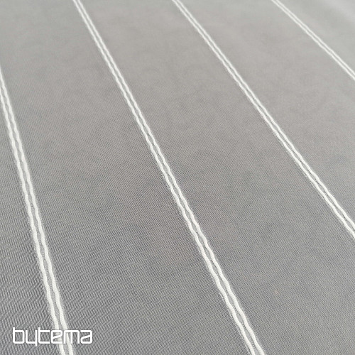 Tenda in voile bianco a righe 265 cm