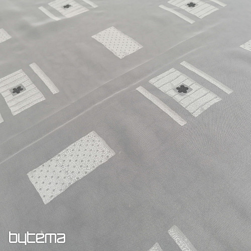 Tenda a cubo in voile beige-grigio 180