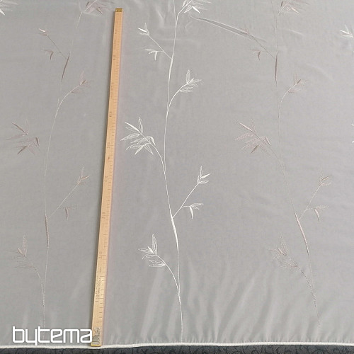 Tenda ricamata di lusso GERSTER 11757 bianca