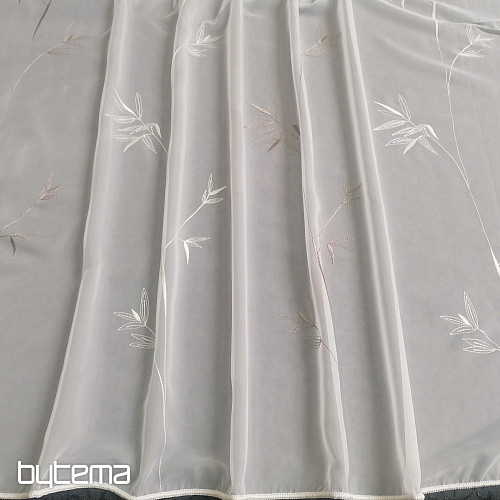 Tenda ricamata di lusso GERSTER 11757 bianca
