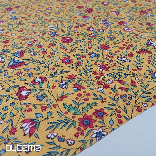 Tessuto di cotone giallo indiano