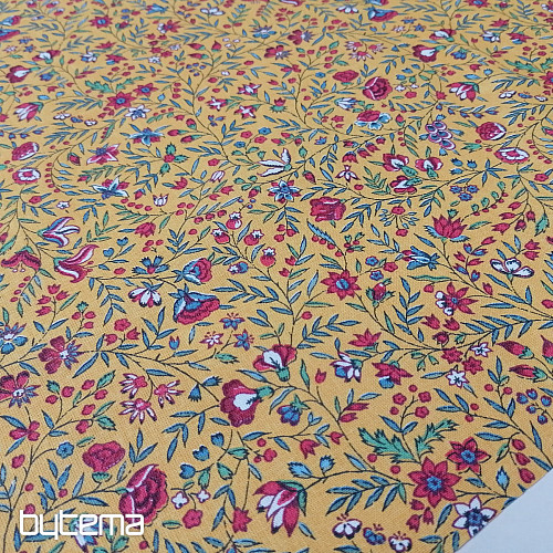 Tessuto di cotone giallo indiano