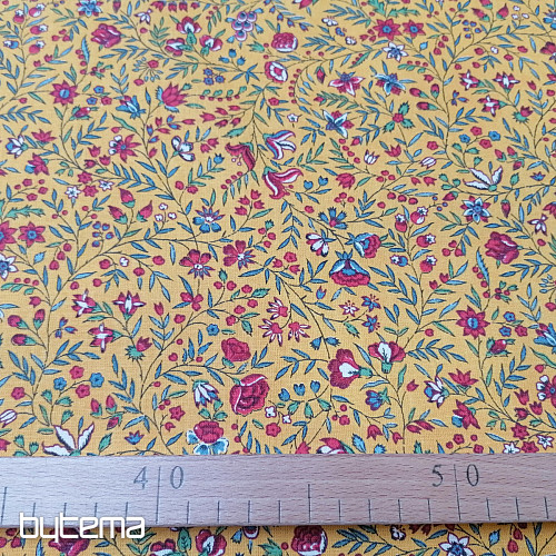 Tessuto di cotone giallo indiano