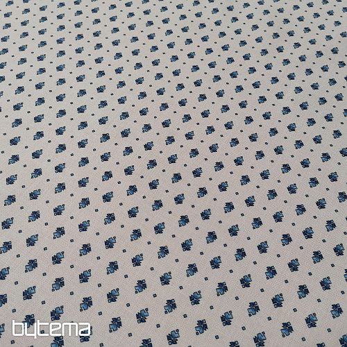 Tessuto di cotone MAJOLIKA ornamento blu
