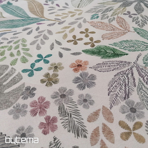 Tessuto decorativo MELIA LEAVES verde
