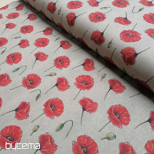 Tessuto decorativo Papaveri - stampa digitale primavera