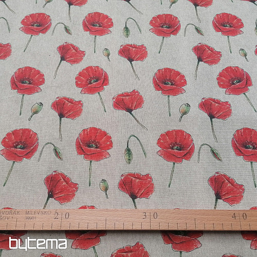 Tessuto decorativo Papaveri - stampa digitale primavera