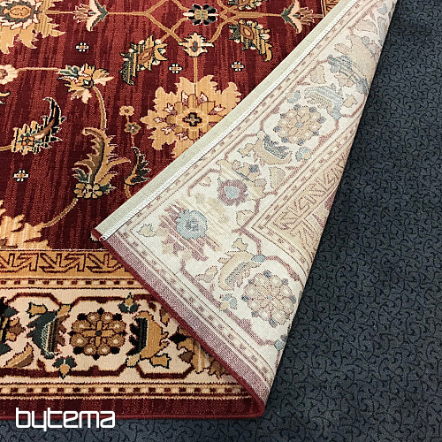 Lussuoso tappeto in lana PRAGA rosso / beige