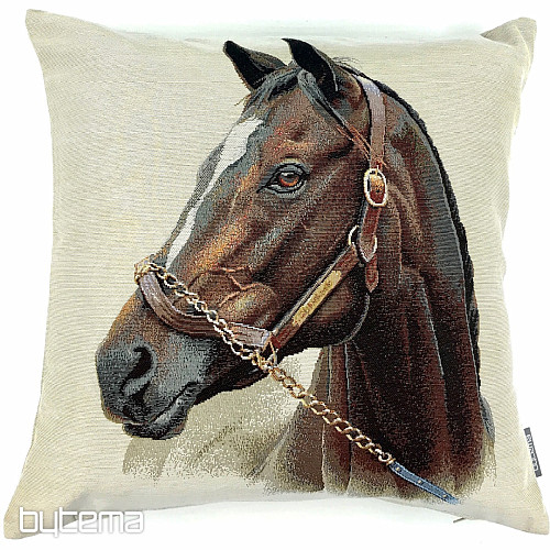 Fodera per cuscino gobelin CAVALLO MARRONE