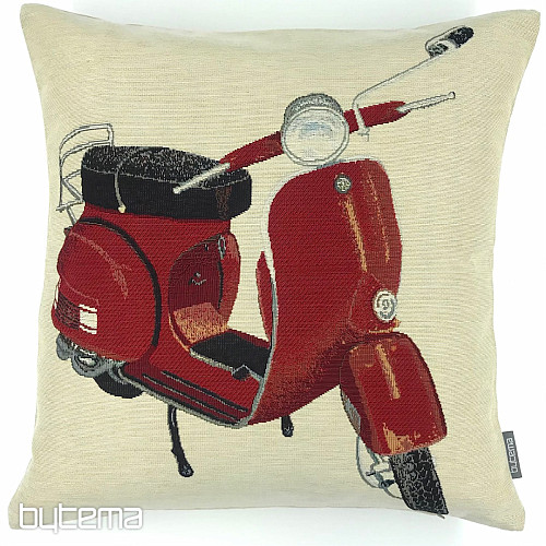 Federa in arazzo con scooter Vespa rosso
