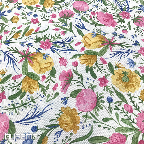 Tessuto decorativo Fiori CLARA rosa