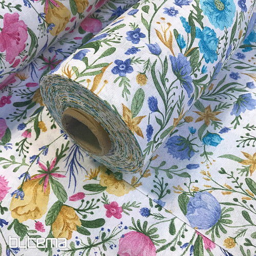 Tessuto decorativo Fiori CLARA rosa