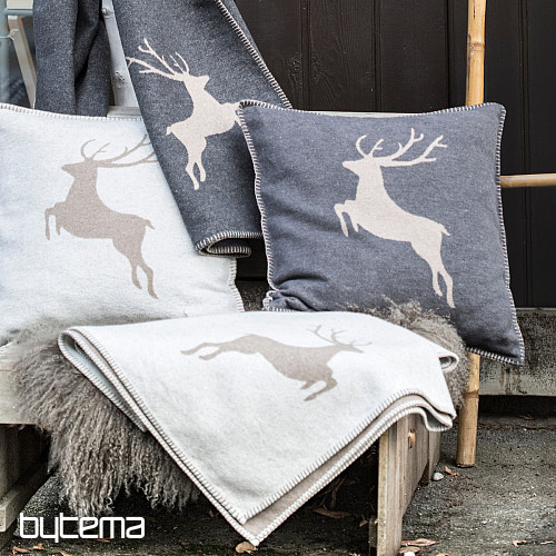 Coperta in cotone DF SYLT DEER ANTRACITE