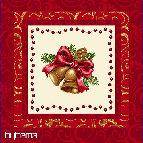 Copricuscino con decorazione natalizia BELL IN A FRAME