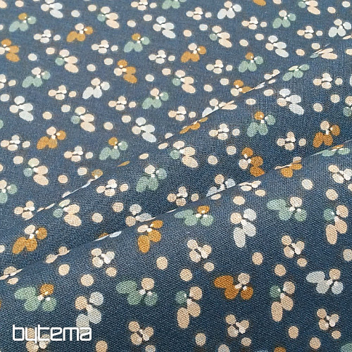 Tessuto in cotone FIORI FILOMENA blu