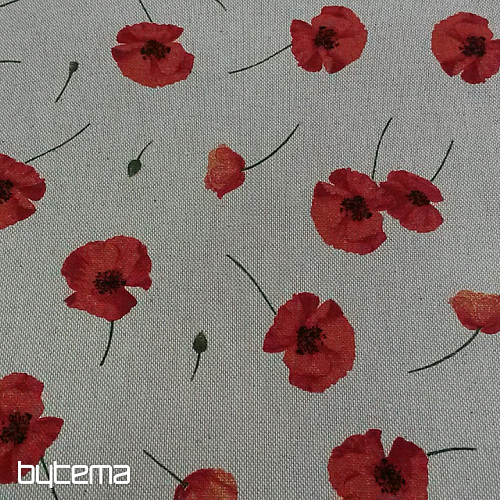 Tessuto decorativo papavero POPPY